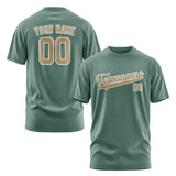 Custom Blue Green Light Khaki T-Shirt