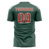 Custom Blue Green Copper Rose Soccer Jersey