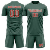 Custom Blue Green Copper Rose Soccer Set