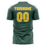 Custom Blue Green Gold Soccer Jersey