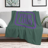 Custom Teal Lavender Blanket