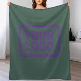 Custom Teal Lavender Blanket