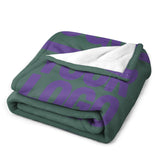 Custom Teal Lavender Blanket