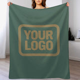 Custom Teal Light Khaki Blanket
