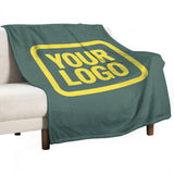 Custom Teal Pale Yellow Blanket