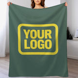 Custom Teal Pale Yellow Blanket