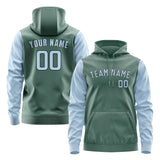 Custom Blue Green Light Blue Hoodie