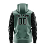 Custom Blue Green Black Hoodie 2727171727B31817