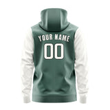 Custom Blue Green White Hoodie 2727181827B31718