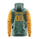 Custom Blue Green Yellow Hoodie 2727191927B31719