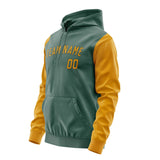 Custom Blue Green Yellow Hoodie 2727191927B31719