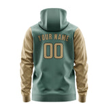 Custom Blue Green Light Khaki Hoodie 2727252527B31725