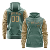 Custom Blue Green Light Khaki Hoodie