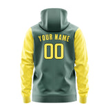 Custom Blue Green Light Yellow Hoodie 2727262627B31726