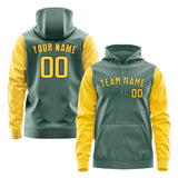 Custom Blue Green Gold Hoodie