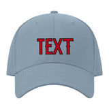 Custom Slate Gray Crimson Red Hat