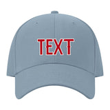 Custom Slate Gray Crimson Red Hat