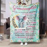 Blanket for Granddaughter Gifts - I’m Proud of You,” From Grandma, Birthday, Christmas, Everyday Encouragement, Inspirational Motivational Blanket