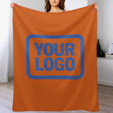 Custom Orange Sky Blue Blanket