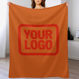 Custom Orange Orange-Red Blanket