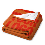 Custom Orange Orange-Red Blanket