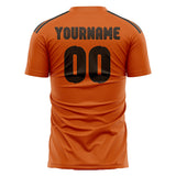 Custom Orange Brown Soccer Jersey
