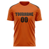 Custom Orange Brown Soccer Jersey