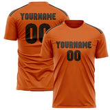 Custom Orange Brown Soccer Jersey