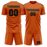 Custom Orange Olive Soccer Set