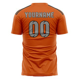 Custom Orange Gray Soccer Jersey