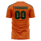 Custom Orange Green Soccer Jersey