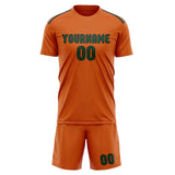 Custom Orange Green Soccer Set