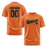 Custom Orange Dark Green T-Shirt