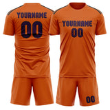 Custom Orange Purple Soccer Set