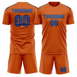 Custom Orange Sky Blue Soccer Set