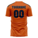 Custom Orange Blue Soccer Jersey