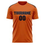 Custom Orange Navy Soccer Jersey