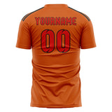 Custom Orange Orange Red Soccer Jersey