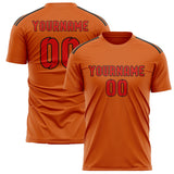 Custom Orange Orange Red Soccer Jersey