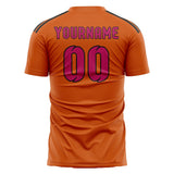 Custom Orange Pink Soccer Jersey