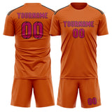 Custom Orange Pink Soccer Set