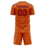 Custom Orange Red Soccer Set