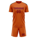 Custom Orange Red Soccer Set