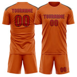 Custom Orange Red Soccer Set