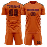 Custom Orange Crimson Red Soccer Set