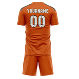 Custom Orange White Soccer Set