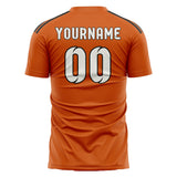 Custom Orange White Soccer Jersey