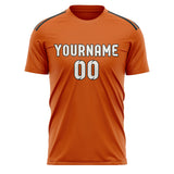 Custom Orange White Soccer Jersey