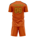 Custom Orange Yellow Soccer Set