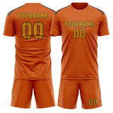 Custom Orange Yellow Soccer Set